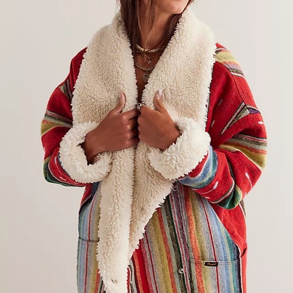 Wrangler X Lainey Wilson Rare Hard To Find! Multicolor Sherpa Lined Jacket - Picture 4 of 5